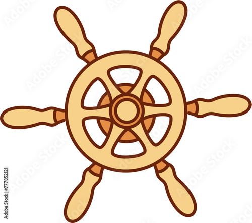 wood ship steering