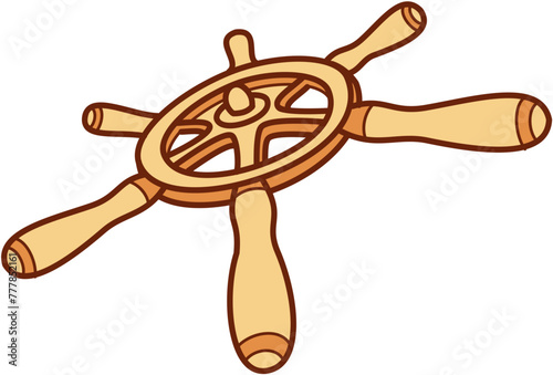 wood ship steering