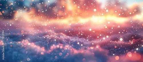 Breathtaking Bokeh Sunset A Magical Winter Landscape Drenched in Soft Glow