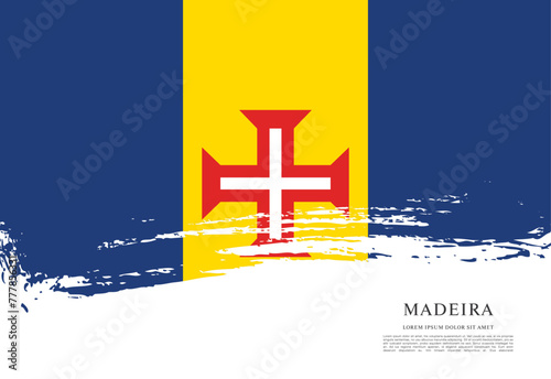 Flag of Madeira, vector graphic design photo