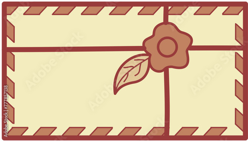 antique envelopes stamp earth tone