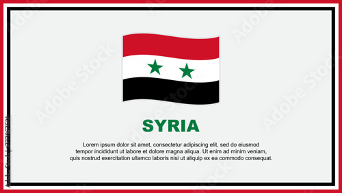 Syria Flag Abstract Background Design Template. Syria Independence Day Banner Social Media Vector Illustration. Syria Banner