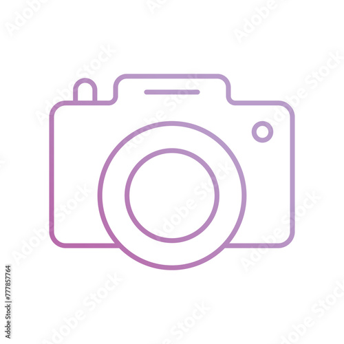 camera icon with white background vector stock illustration