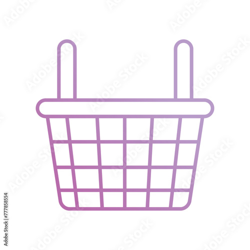 picnic basket icon with white background vector stock illustration