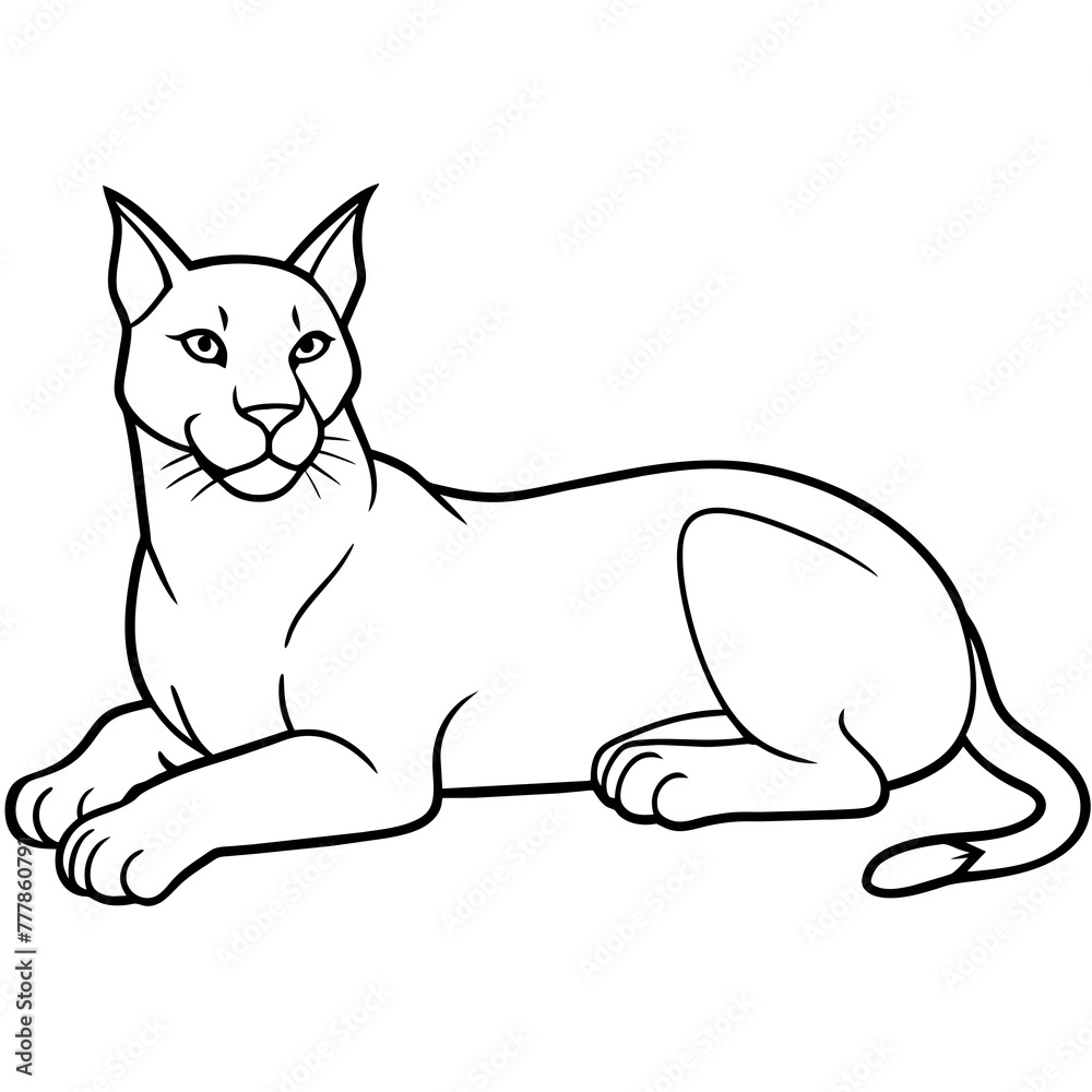 Obraz premium illustration of a clion with a vector art silhiuette