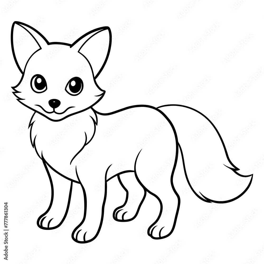 illustration of a cat with vector art silhouette 