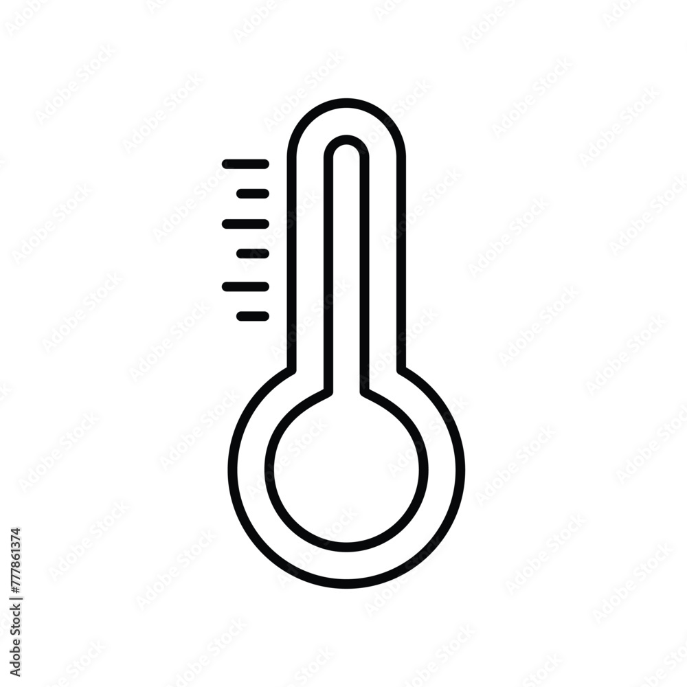thermometer icon with white background vector stock illustration thermometer icon with white background vector stock illustration