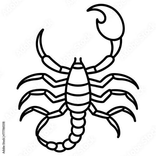 scorpion silhouette isolated on white © MdYeamin