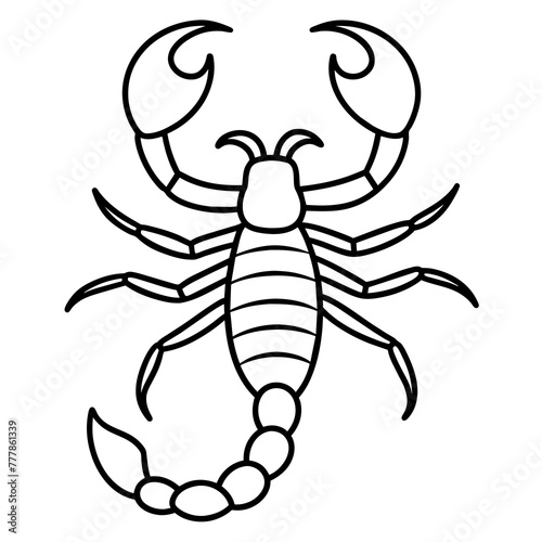 scorpion silhouette isolated on white © MdYeamin
