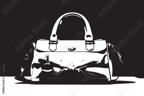 hand drawn illustration of handbag