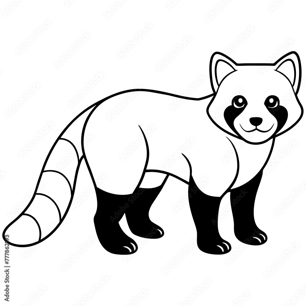 Playful Red Panda: Vector Illustration