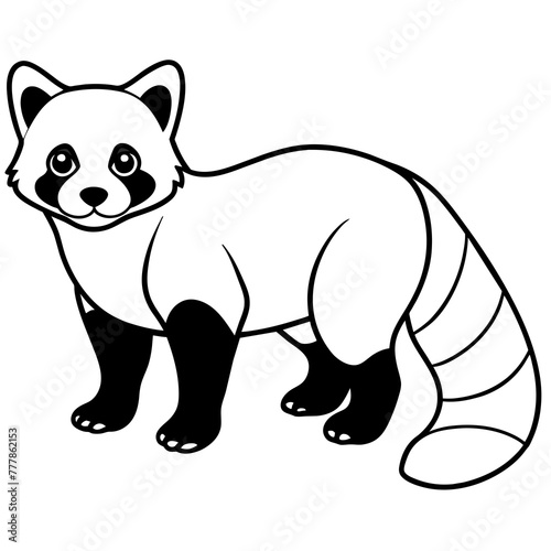 Playful Red Panda  Vector Illustration