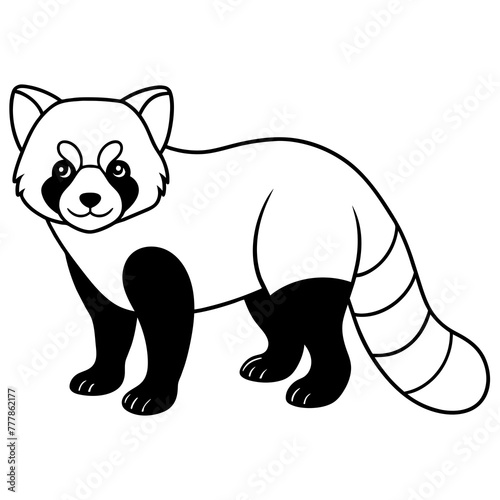 Playful Red Panda  Vector Illustration