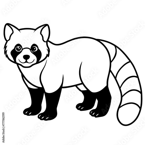Fototapeta Naklejka Na Ścianę i Meble -  Playful Red Panda: Vector Illustration
