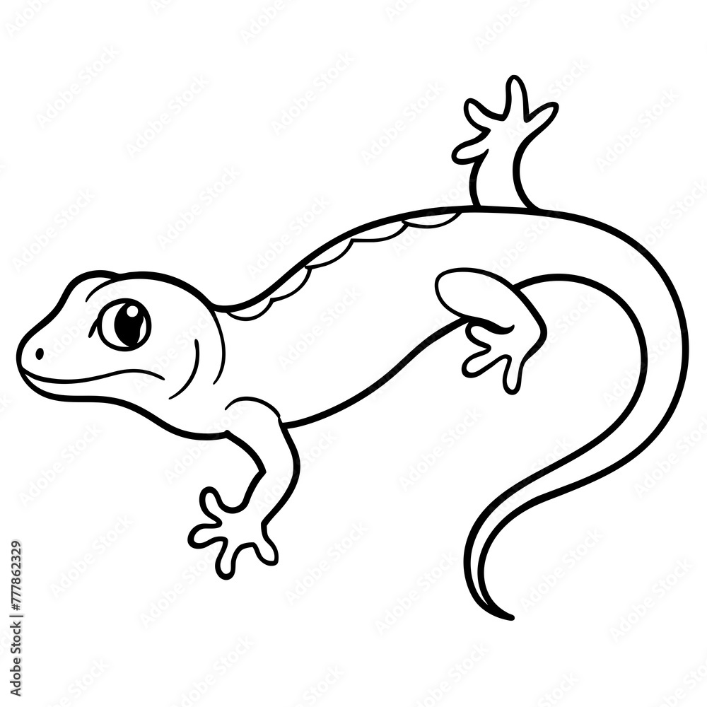 Fototapeta premium Lively Lizard: Vector Illustration