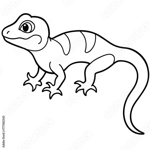  Lively Lizard  Vector Illustration