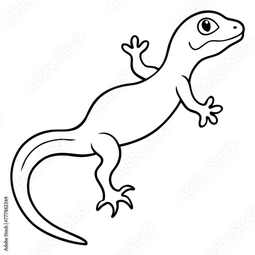  Lively Lizard  Vector Illustration