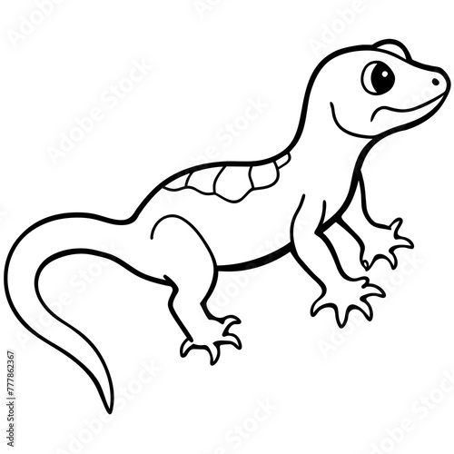  Lively Lizard  Vector Illustration