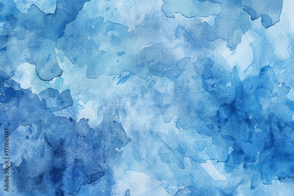 Obraz premium abstract blue background watercolor paint texture design. teal liquid water sky concept fluid organic shape.test