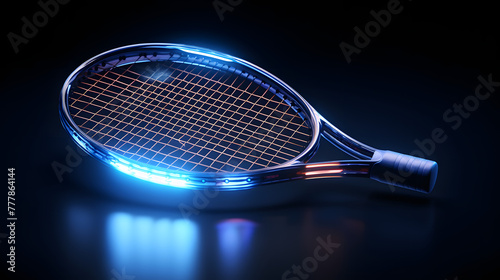 Tennis Racket Icon 3d