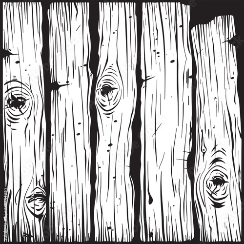 Textured Wooden Plank Background, Vector Grunge Illustration