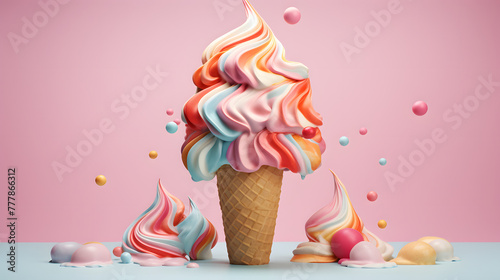 Limited Edition Ice Cream Poster 3d photo