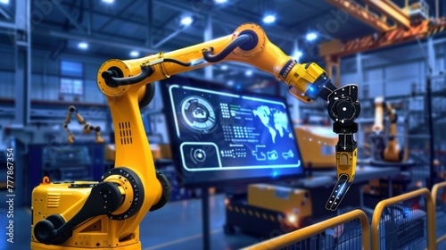 Smart industry robot arms for digital factory production technology