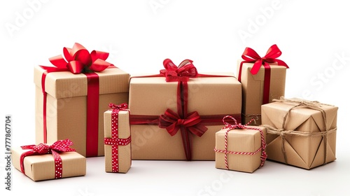gift boxes isolated on white