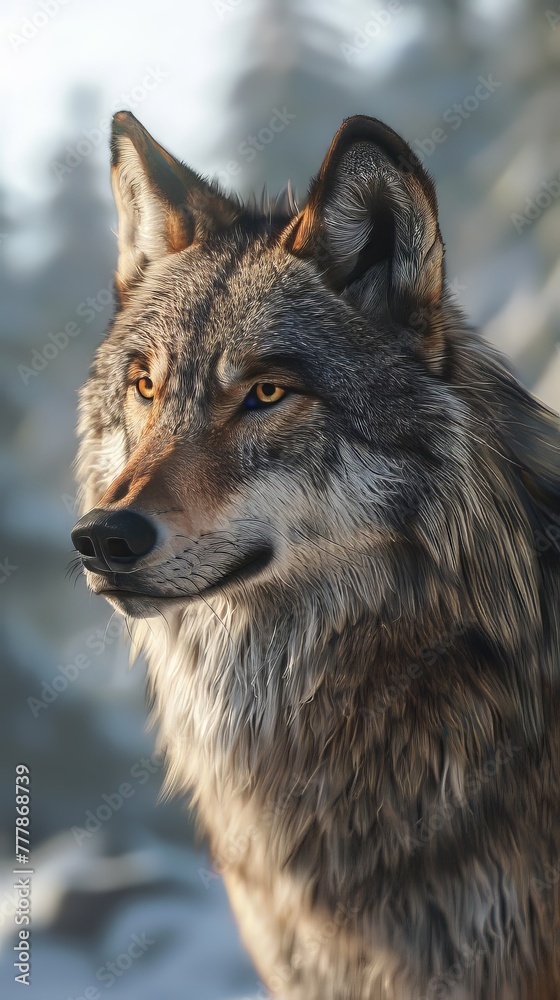 Fototapeta premium Wolf in Snow
