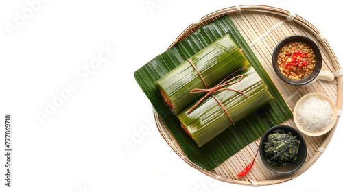 Pad kra pao isolated on transparent white background