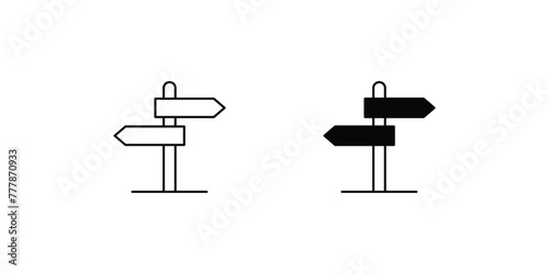 signboard icon with white background vector stock illustration