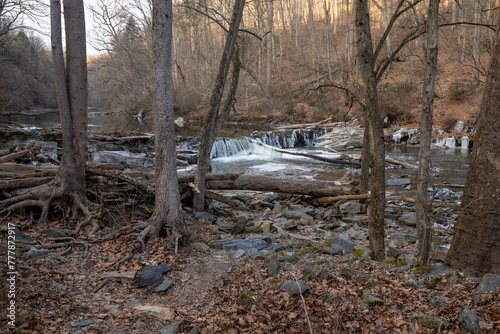 Magarge dam at Wissahickon Trails Pennsylvania in winter. © Daniel