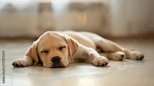 Dog Relaxing on The Floor