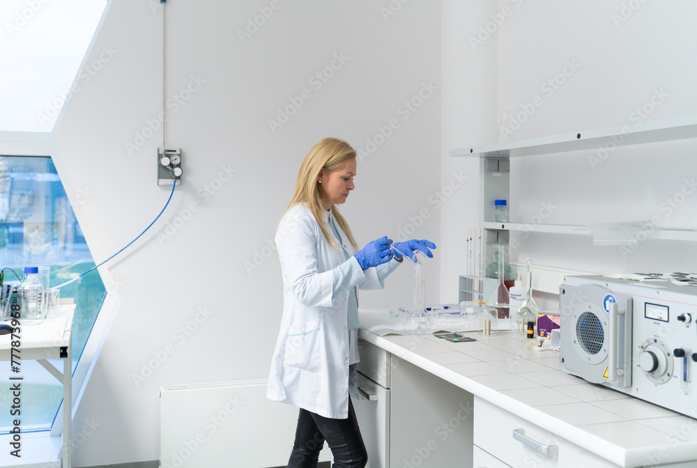 Researcher Working In The Lab Researcher Working In The Lab