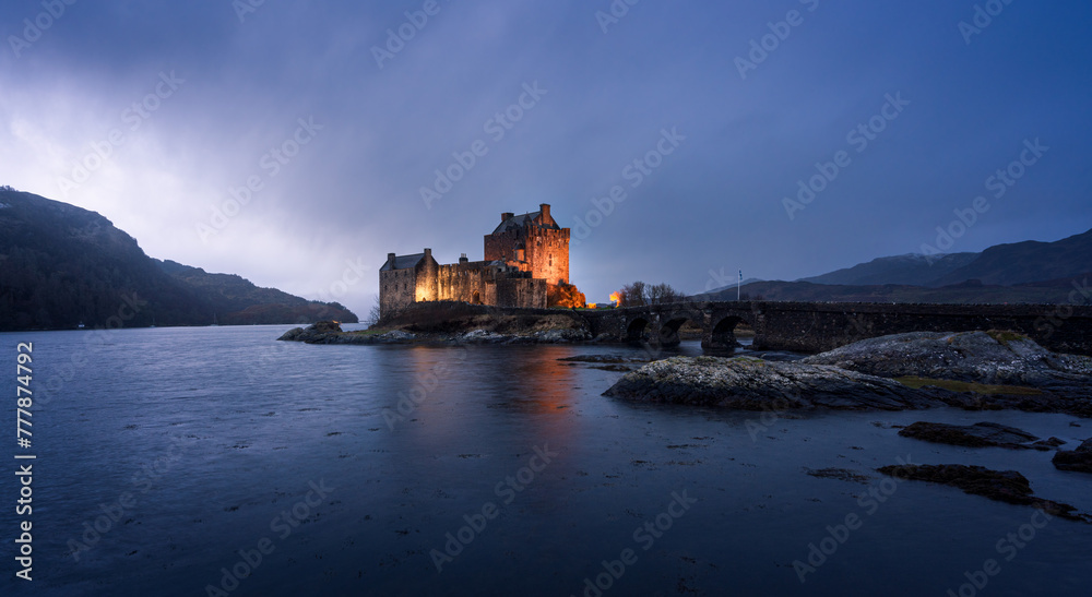 View Of Eilean Donan Castle In Isle Of Skye View Of Eilean Donan Castle In Isle Of Skye