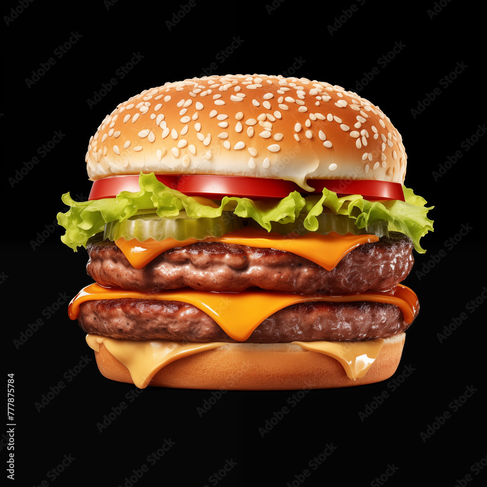 hamburger with cheech and fresh vegetable hamburger with cheech and fresh vegetable