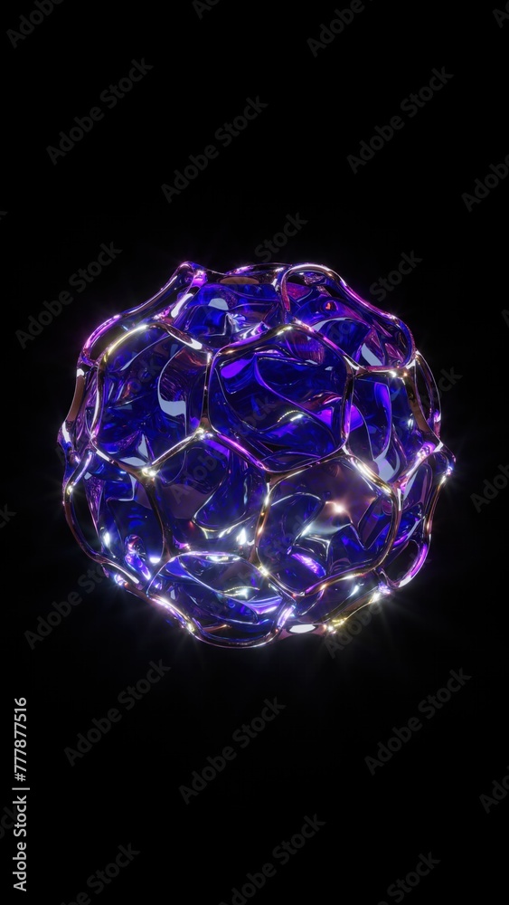 Blue Abstract Crystal Ball Blue Abstract Crystal Ball
