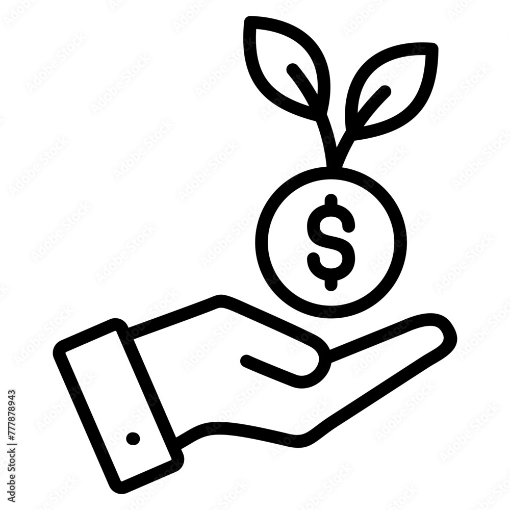 Green Investment Icon Element For Design Green Investment Icon Element For Design