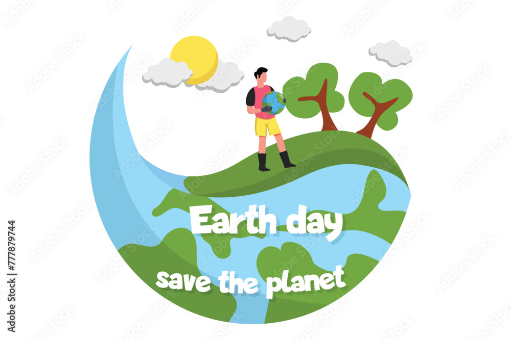 Earth Day Flat Design Illustration Earth Day Flat Design Illustration