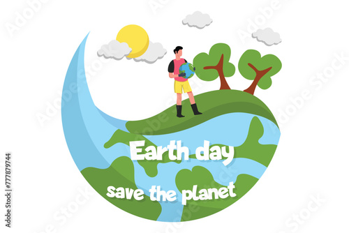 Earth Day Flat Design Illustration © inferno_studio3