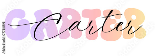 Carter Planner Name, Sticker, label, nametag & identify