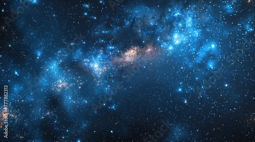 Stars and galaxy in outer space, sky, universe, black starry background, and starfield.