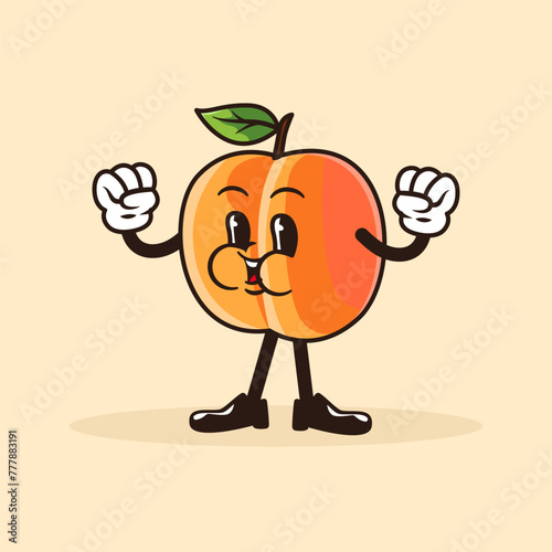cute retro vintage fruits vector illustration