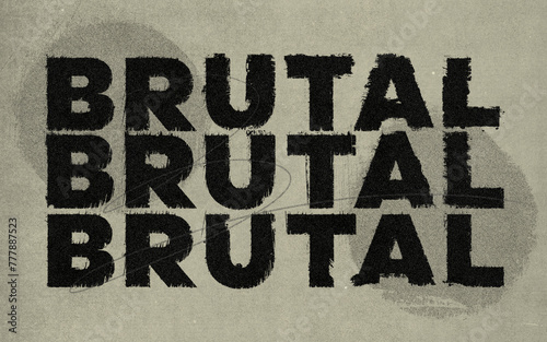 Cool noisy brutal text effect