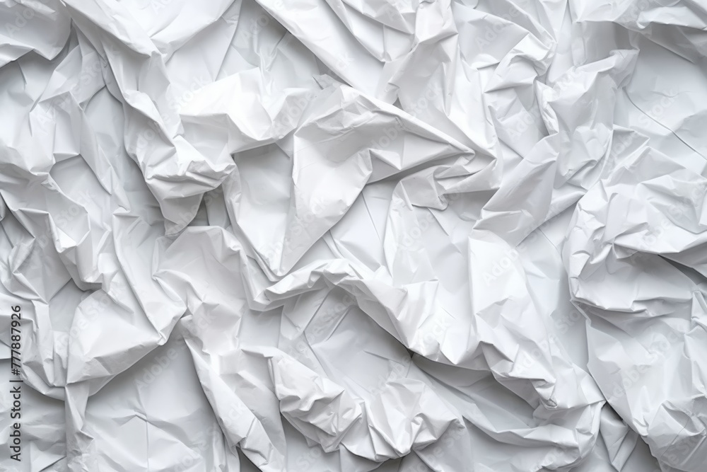 Artistic Texture for Design: Crumpled White Paper Background Artistic Texture for Design: Crumpled White Paper Background