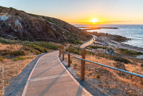 New bicycle and walking trail along O'Sullivans Beach coast with picturesque views, South Australia © myphotobank.com.au