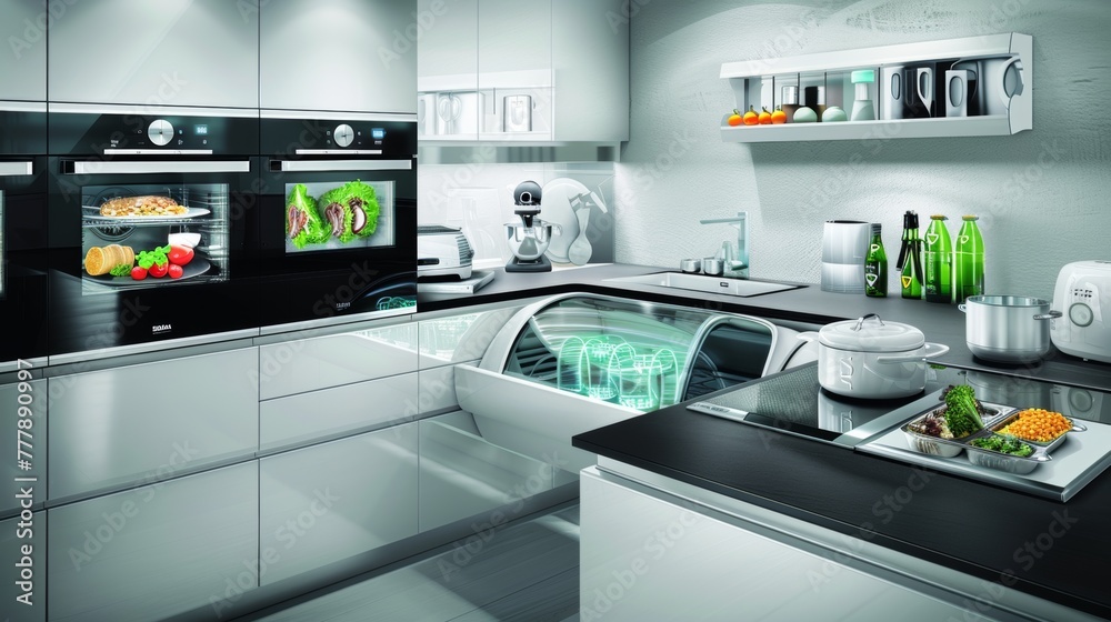 A kitchen with a countertop that has a dishwasher on it. The kitchen is very clean and organized A kitchen with a countertop that has a dishwasher on it. The kitchen is very clean and organized