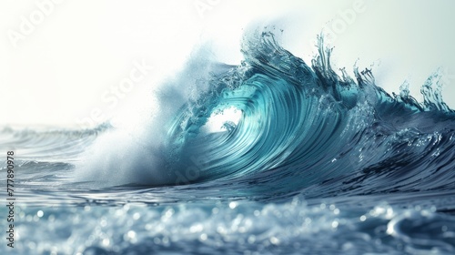 Massive Blue Wave in Ocean