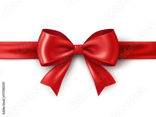red bow background white