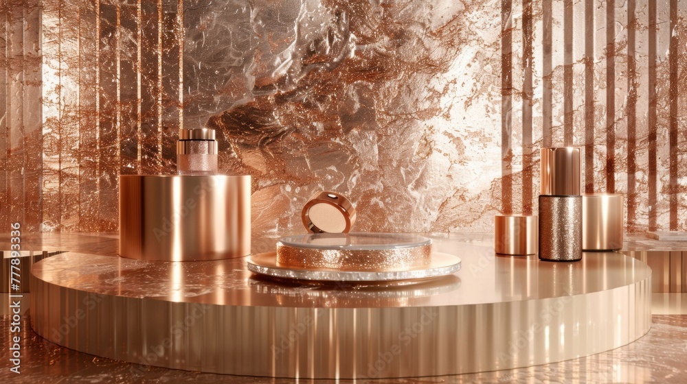 A stunning display of liquid metal in shades of copper rose gold and platinum mirroring the radiant glow of shimmering highlighters . . A stunning display of liquid metal in shades of copper rose gold and platinum mirroring the radiant glow of shimmering highlighters . .